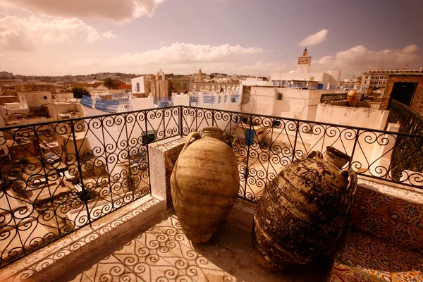 Vicolo Nella Città Vecchia Tunisi Nel Nord Della Tunisia Nord — Foto Stock