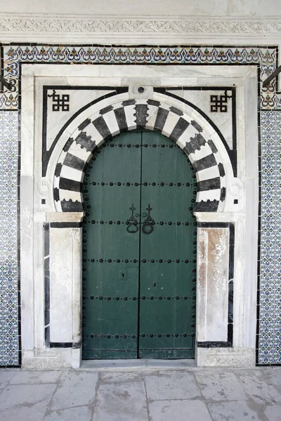 Traditional Tunisian Door Marketstreet Gold Souq Market Bazaar Old City — Stock Photo, Image