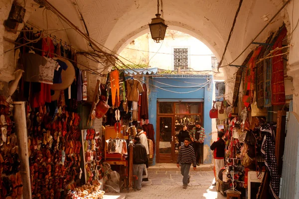 Marketstreet Souq Market Bazaar Old City Tunis North Tunisia North — Stock Fotó