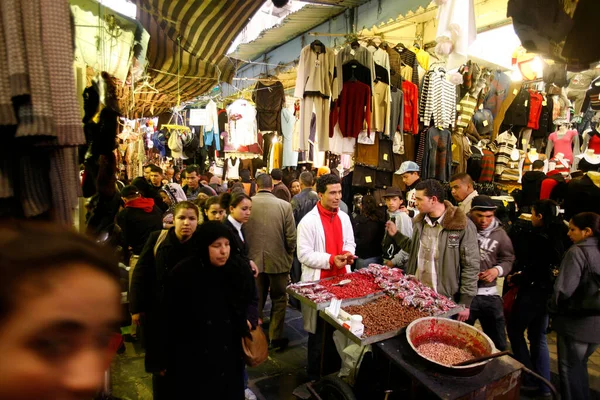 Marketstreet Souq Market Bazaar Old City Tunis North Tunisia North — Fotografia de Stock