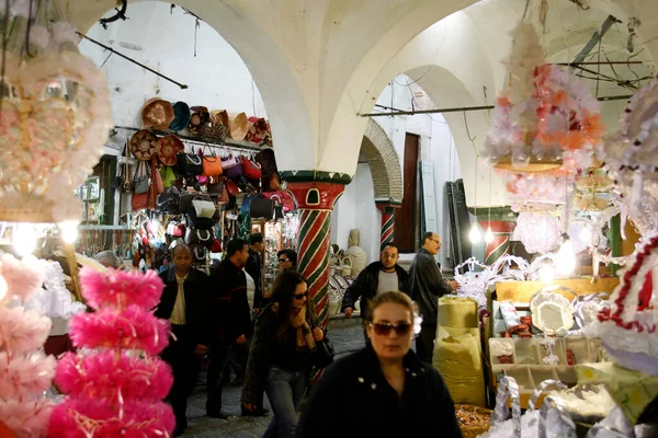 Marketstreet Souq Market Bazaar Old City Tunis North Tunisia North — Stock Photo, Image