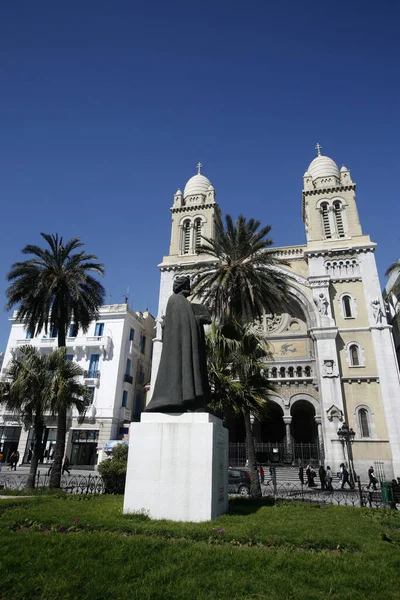 Catedral San Vicent Paul Casco Antiguo Túnez Norte Túnez Norte — Foto de Stock