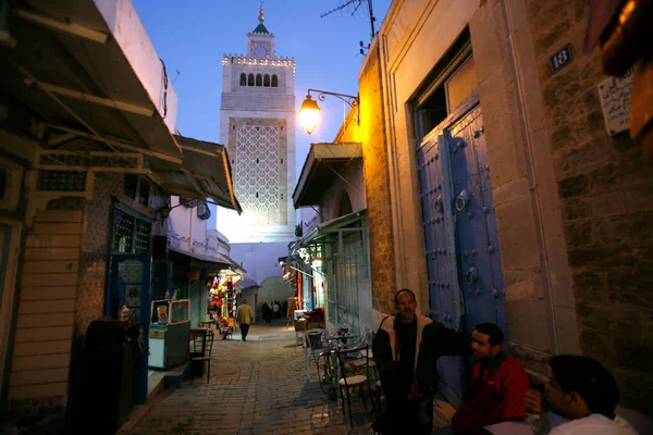 Moskén Zitouna Eller Zaytuna Medina Tunis Gamla Stad Norra Tunisien — Stockfoto