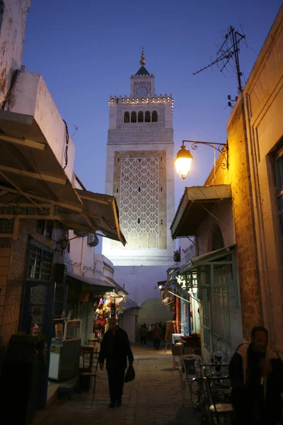 Zitouna Zaytuna Moskee Medina Van Oude Stad Tunis Het Noorden — Stockfoto