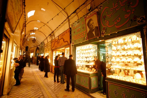 Marketstreet Gold Souq Market Bazaar Old City Tunis North Tunisia — Stock Photo, Image