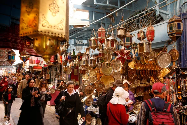 2009年3月 突尼斯南部的市场或集市 突尼斯北部的突尼斯古城 突尼斯 Sidi Bou Sair — 图库照片