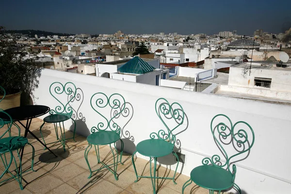 Uma Casa Chá Cafeteria Souq Mercado Bazar Cidade Velha Túnis — Fotografia de Stock