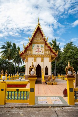 the Wat Bang Na Waeng near the City of Khemmarat in Province of Ubon Ratchathani in Isan of Thailand.  Thailand, Khemmarat, November, 26, 2023 clipart