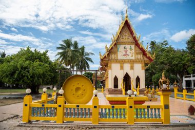 the Wat Bang Na Waeng near the City of Khemmarat in Province of Ubon Ratchathani in Isan of Thailand.  Thailand, Khemmarat, November, 26, 2023 clipart
