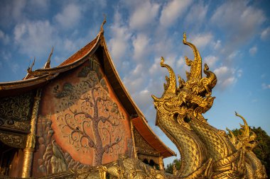 Wat Sirindhorn Wararam Phu Prao Tapınağı Tayland 'ın Ubon Ratchathani ilindeki Khong Chiam kasabası yakınlarında. Tayland, Ubon Ratchathani, Kasım 29, 2023