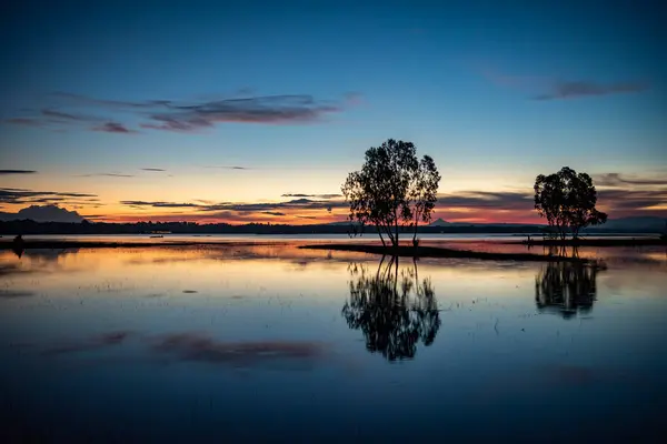 Sunrise Lake Sirindhorn Dam Town Khong Chiam Province Ubon Ratchathani — Stock Photo, Image