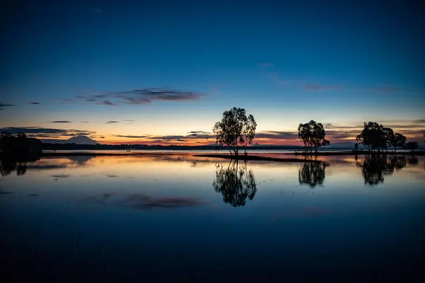 Sunrise Lake Sirindhorn Dam Town Khong Chiam Province Ubon Ratchathani — Stock Photo, Image