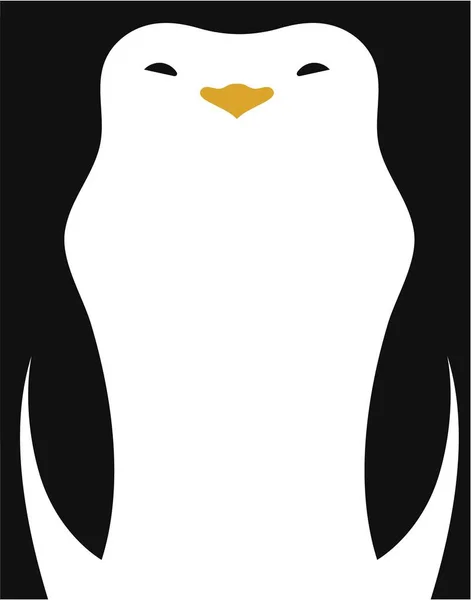 Imagem simples do pinguim, ilustração vetorial — Vetor de Stock