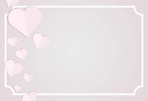Елегантний фон з вирізаними паперовими серцями для романтичного дизайну — стоковий вектор