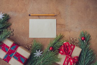 neşeli Noel tebrik kartı ve dekorasyon 