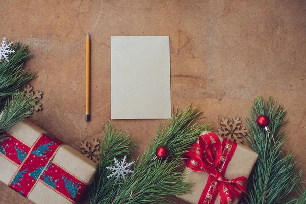 neşeli Noel tebrik kartı ve dekorasyon 