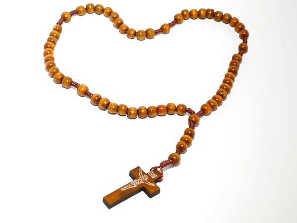 Rosaire Pour Prière Symbole Christianisme — Photo
