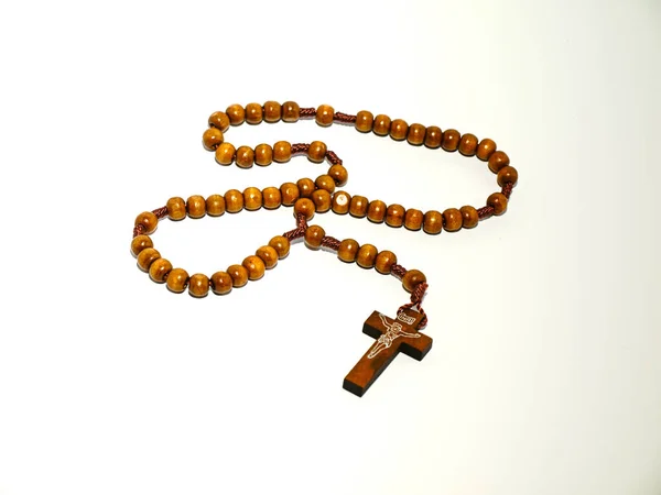 Rosario Untuk Doa Simbol Kekristenan — Stok Foto