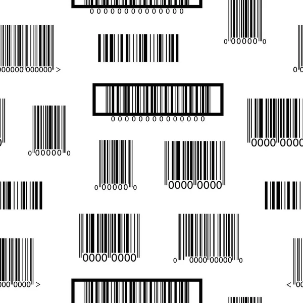 Nahtloses Schwarz-Weiß-Muster mit Barcodes — Stockvektor