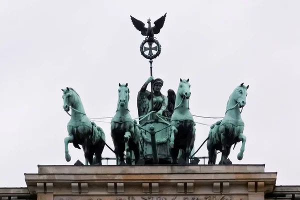 Sculpture Brandenburg Gate Berlin Stock Picture