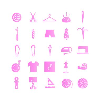 Web sitesi, mobil uygulama, sunum, sosyal medya için terzi simgesi belirleme vektör gradyanı. Kullanıcı arayüzü ve kullanıcı deneyimi için uygun.