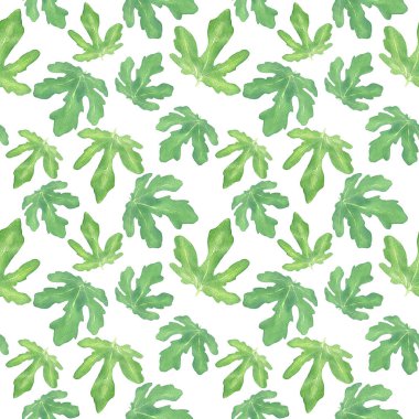 Suluboya İncir ve Limon Dijital Kağıt, Meyvesiz Desen, El Çizimi, Kağıt Çizimi, Botanik Yazı, Gıda Düzeni, Mutfak Dekorasyonu