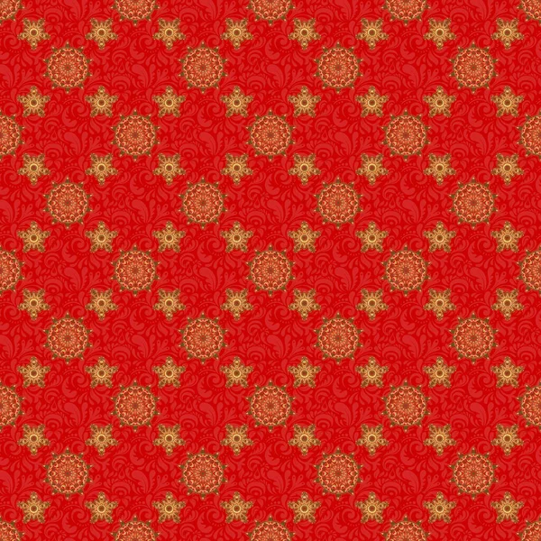 Élégante Carte Invitation Avec Décor Floral Vectoriel Ornement Fond Rouge — Image vectorielle