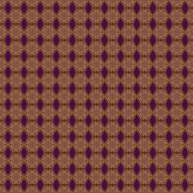 Mor arka planda barok tarzında kusursuz bir doğulu süsü. Geleneksel klasik raster altın deseni.