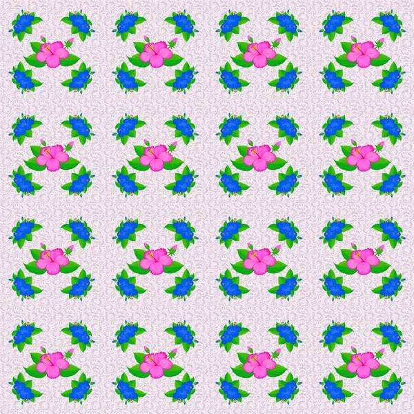 Couleur Motif Vecteur Floral Sans Couture — Image vectorielle