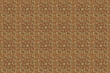 Arap tarzında soyut bir model. Bej, yeşil ve kahverengi doku. Kusursuz raster arka plan. Grafiksel modern desen.