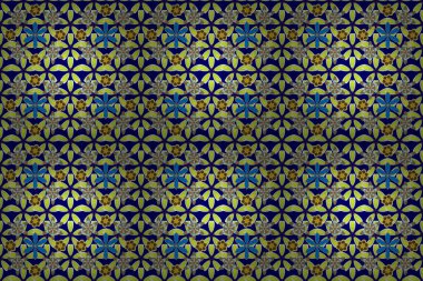 Suluboya desenleri mavi, kahverengi ve yeşil renklerde. Raster romantik arka plan web sayfaları, düğün davetiyeleri, tekstil, duvar kağıdı.