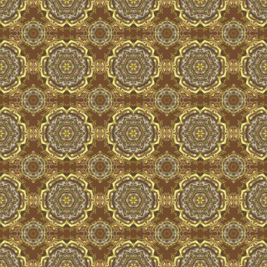 İple bağlanmış bej, yeşil ve sarı renklerde balık ağı deseni. Vektör duvar kağıdı.