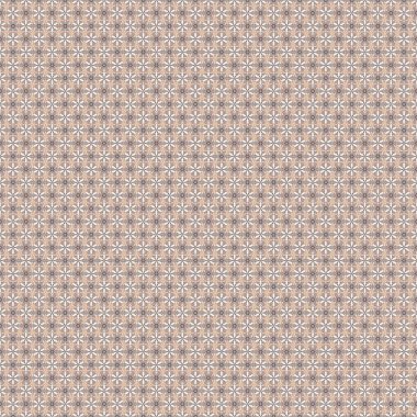 Pembe, kahverengi ve bej renkli dairesel mandala, yıldızlar ve kar taneleri elsments ile geleneksel süsleme arkaplan vektörsüz desen.