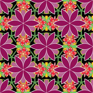 Çiçeksiz, güzel bir geçmişi var. Elle çizilmiş, pürüzsüz desen. Siyah, mor ve pembe renkte bir sürü vektör çiçeği.