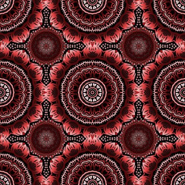 Vektör çizimi. Damask Çiçeksiz arkaplan deseni.