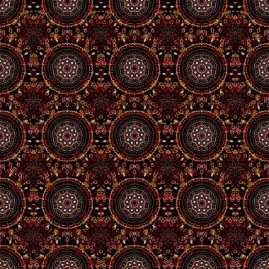 Kar taneleri kışın yeni yıl çerçevesini kahverengi, turuncu ve kırmızı renklerle süslüyor.