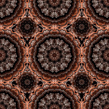 Vektör çizimi. Tasarım, tekstil veya kumaş için vektörsüz çiçek deseni.