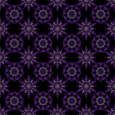 Barok damaske klasik menekşe vektörsüz model arkaplan. Antik ortaçağ barok çiçekli duvar kağıdı soyut çiçekler ve süsler. Barok süsü. Barok biçiminde Damask deseni.
