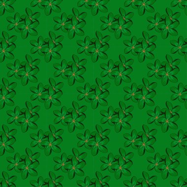 Yeşil ve sarı renklerde kusursuz çiçek deseni. Çiçeksiz desenli pek çok küçük vektör..