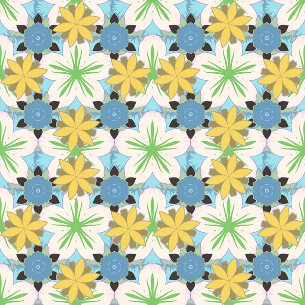 Vintage Bloemsieraad Abstract Klassiek Naadloos Patroon — Stockvector