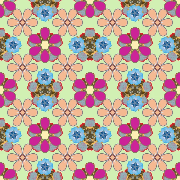 Leuke Vectorachtergrond Geometrische Bladversiering Grafisch Modern Patroon Naadloos Abstract Bloemenpatroon — Stockvector