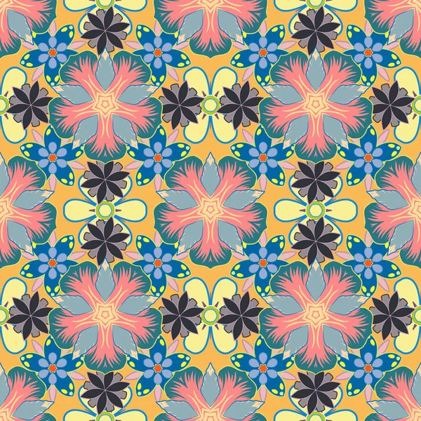 Adorno Floral Vintage Patrón Clásico Abstracto Sin Costura — Archivo Imágenes Vectoriales