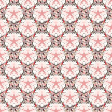 Eski bir çiçek süsü. Soyut klasik dikişsiz desen