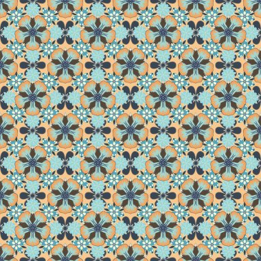 Eski bir çiçek süsü. Soyut klasik dikişsiz desen