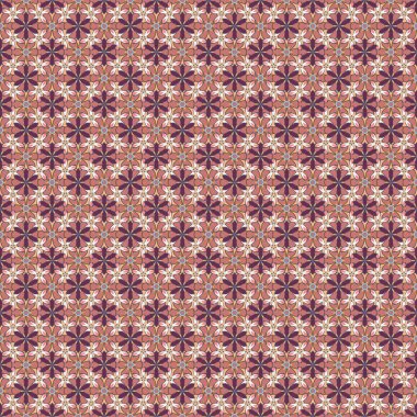 Mor, pembe ve gri renklerde küçük, pürüzsüz desenler. Çiçekli çok renkli dallar.