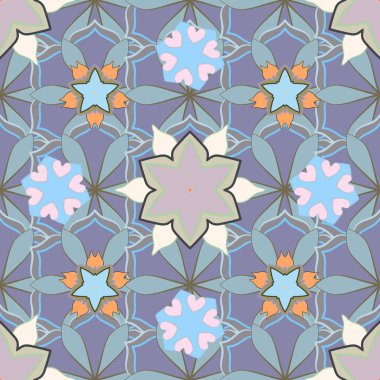 Vektör modayı kusursuz çiçek deseni. Gri, mavi ve kahverengiye boyanmış küçük çiçekleri.