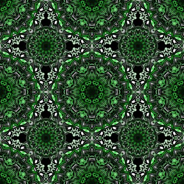 Vektör kesit kağıt dantel dokusu, yeşil tül, girdap gibi düz desen.