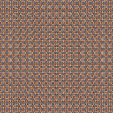 Vektör kusursuz desen. Süslü sınır. Kusursuz kumaş deseni, kahverengi, gri ve turuncu klasik duvar kağıdı..