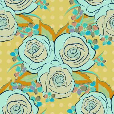 Eski bir çiçek süsü. Soyut klasik dikişsiz desen