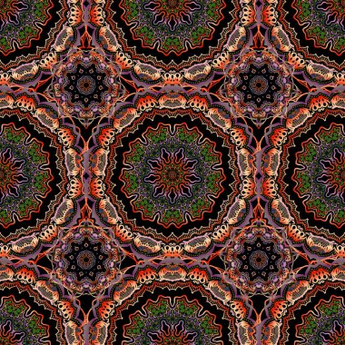 Kusursuz damaske deseni. Victoria desenli klasik süs arkaplanı. Vektör illüstrasyonu.